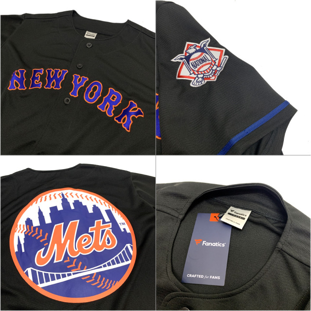 FANATICS / MLB MESH BASEBALL SHIRT - NEW YORK METS