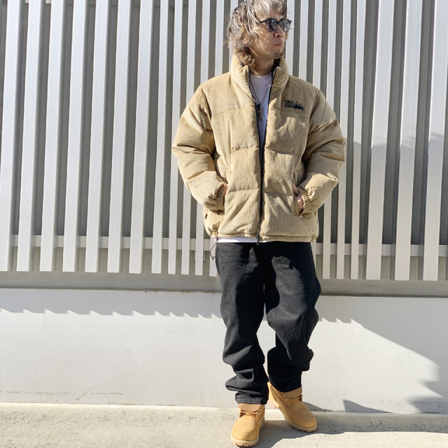 FIRST DOWN / REVERSIBLE BUBBLE DOWN JACKET CORDUROY 