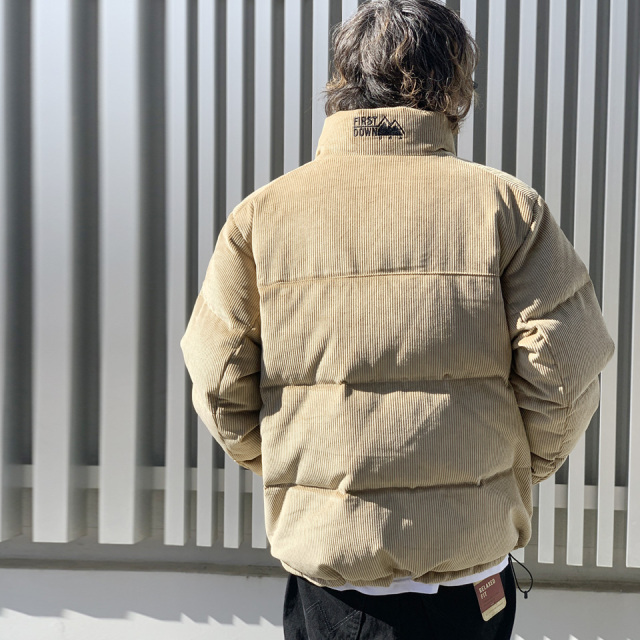 FIRST DOWN / REVERSIBLE BUBBLE DOWN JACKET CORDUROY 