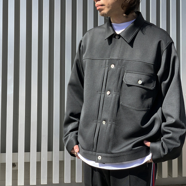 【SALE20%OFF】 GDSS トラッカージャケット JERSEY TRUCKER JACKET 1st アウター セットアップ ブラック 黒 BLACK