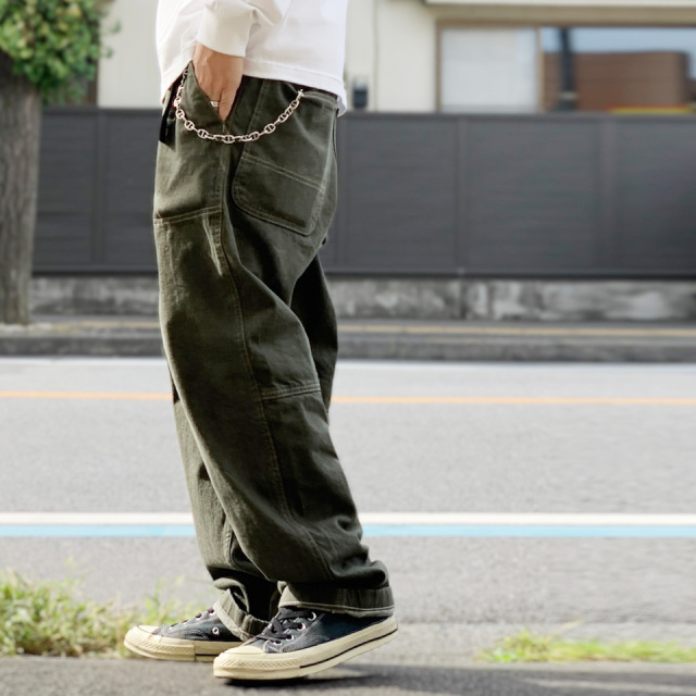 デニムアンドダンガリー★グラミチ★カーキパンツ150新品未使用 Gramicci / JAPANESE SLUB DENIM PANT