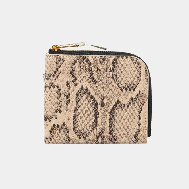 ハフ HUF サイフ FUCK IT SNAKESKIN WALLET ヘビ革 財布 ブラウン 茶色 BROWN AC01118FA25