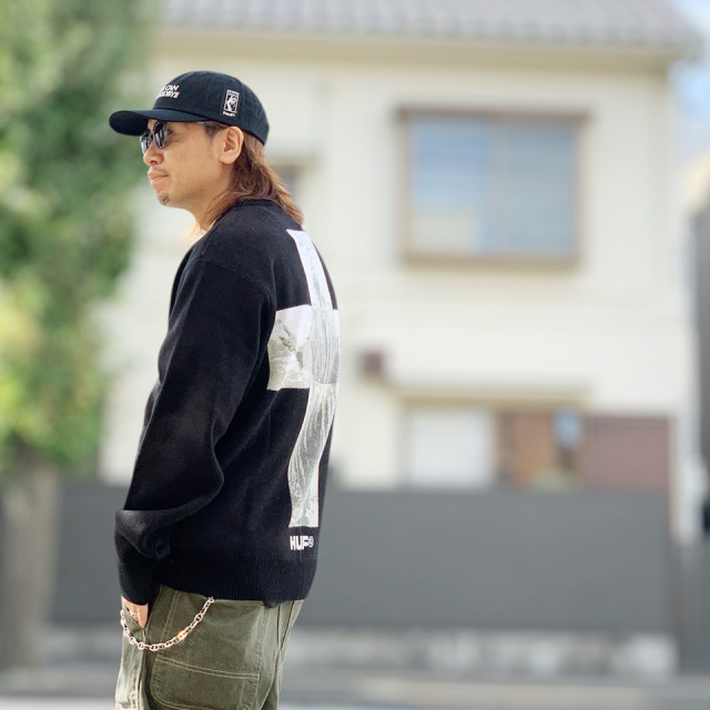 HUF / BLACK MOSES KNIT SWEATER