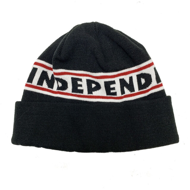 インディペンデントトラックス INDEPENDENT TRUCKS ニットキャップ ビーニー BAR LOGO BEANIE 帽子 ブラック 黒 BLACK