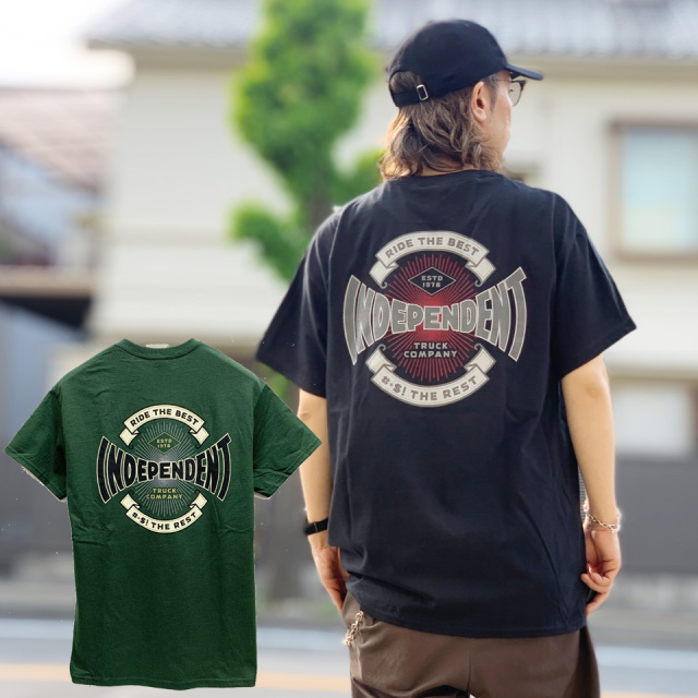 全2色 インディペンデントトラックス INDEPENDENT TRUCKS Tシャツ ESTABLISHED 78 S/S Tee ブラック 黒 BLACK フォレストグリーン FOREST GREEN 緑