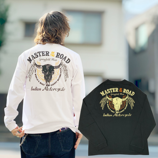 全2色 INDIAN MOTORCYCLE インディアンモーターサイクル COW HEAD L/S Tee (IM69789)