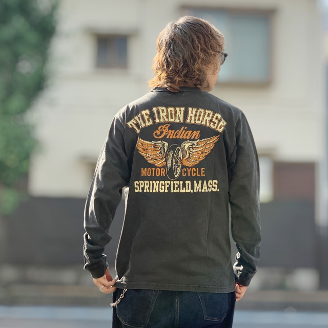 INDIAN MOTORCYCLE / PIGMENT FLYING WHEEL L/S Tee