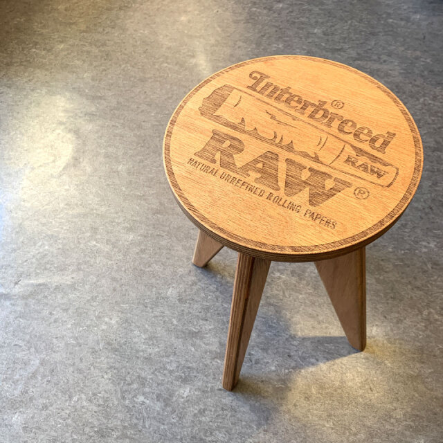 インターブリード RAW x INTERBREED “Smokers 2Way Stool” RAW PAPER ロウペーパー スツール