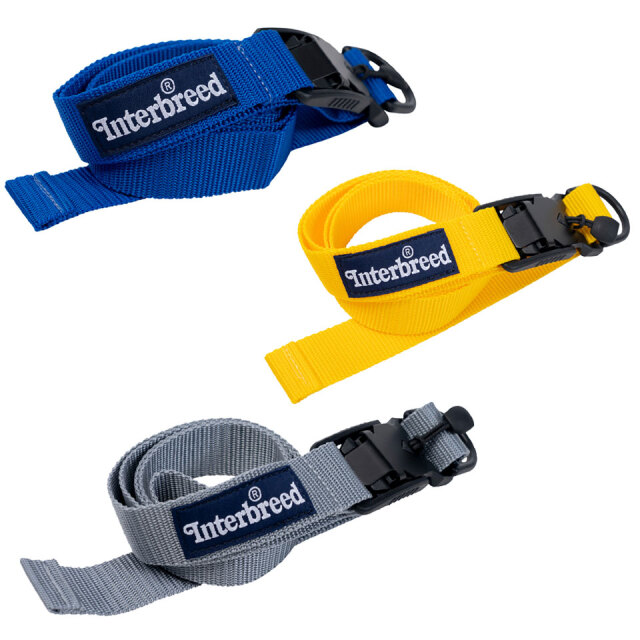 インターブリード INTERBREED ベルト EASY TOUCH BELT ウェブベルト グレー イエロー ブルー GREY YELLOW BLUE 黄色 青