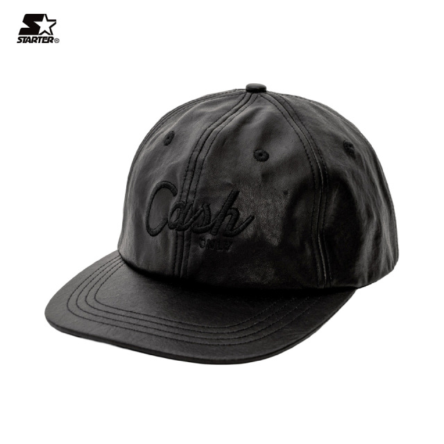 インターブリード INTERBREED キャップ STARTER Genuine Leather Snapback (CASH) レザー 本革 スターター ブラック 黒 BLACK IB25AW06
