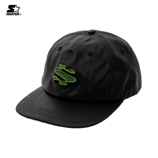 インターブリード INTERBREED キャップ STARTER Genuine Leather Snapback (DOLLAR) レザー 本革 スターター ブラック 黒 BLACK IB25AW06