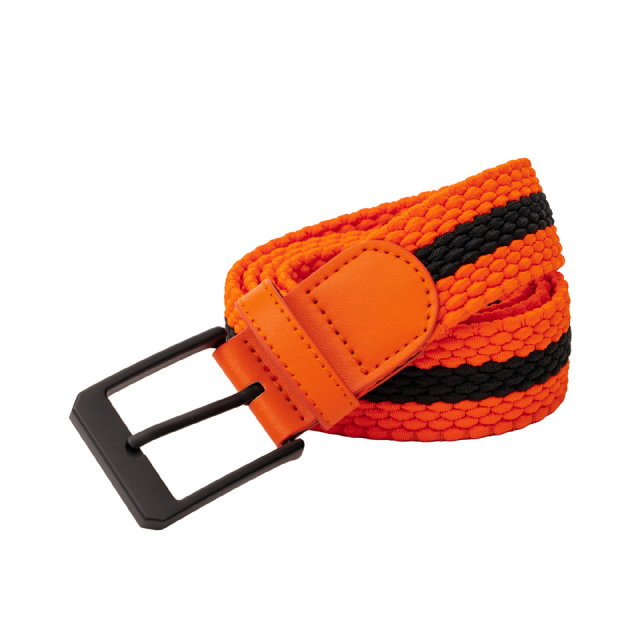 インターブリード INTERBREED ベルト LINED Stretch Belt 編み込みベルト ネオンオレンジ Bright Orange IB25AW10