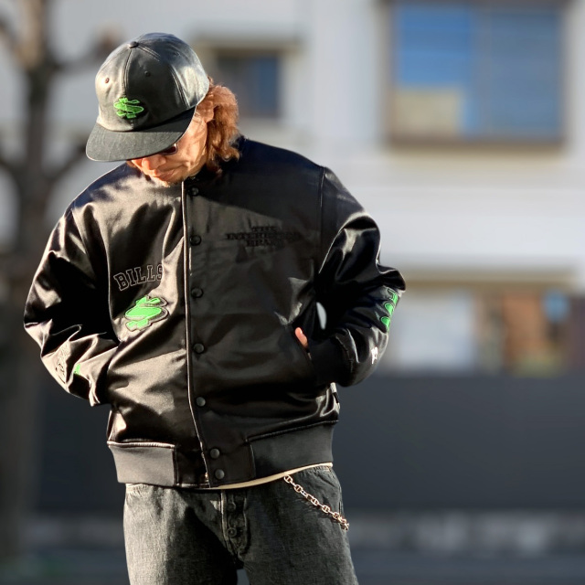 インターブリード INTERBREED サテンジャケット STARTER x INTERBREED “Cash Money Jacket” スターターブラック 黒 BLACK