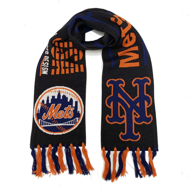 インフィールダーデザイン INFIELDER DESIGN マフラー MLB STADIUM MUFFLER ニューヨーク・メッツ NY METS ブラック 黒 BLACK