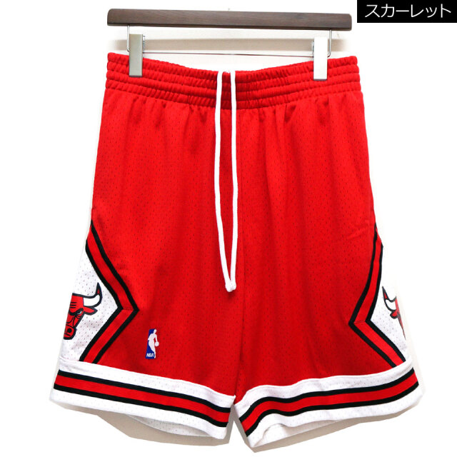 Mitchell & Nessバスケットパンツブルズ黒