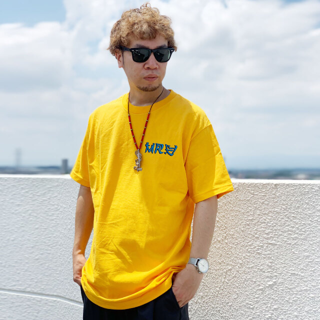 MRV by Mr.vibes Tシャツ ANIMAL CHILL S/S Tee 半袖 オリジナル イエロー