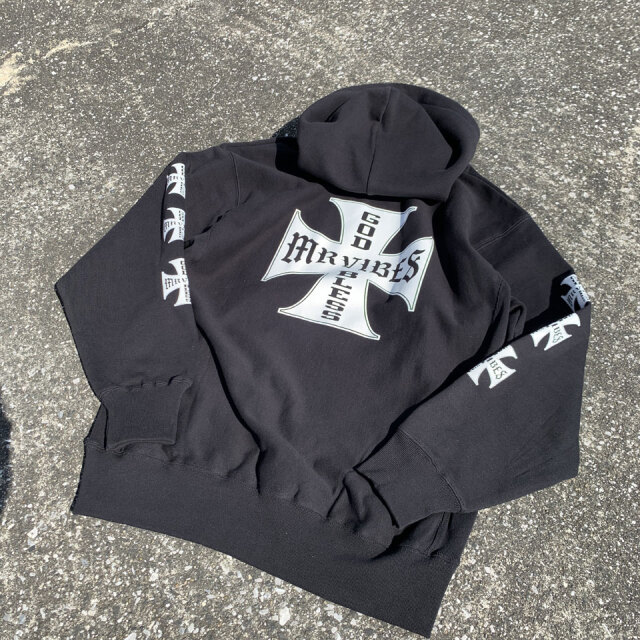(3066) BEER CITY US パーカー Iron Cross 黒 M MRV / IRON CROSS P/O HOODIE