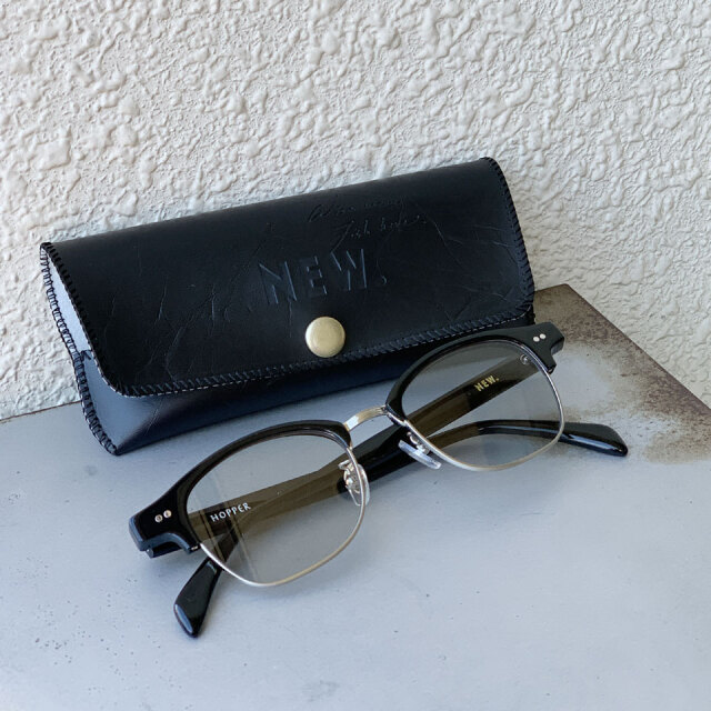 ニュー NEW. サングラス HOPPER C-1 メタルフレーム 眼鏡 サーモント ブラック/シルバー BLACK × SHIRRING SILVER