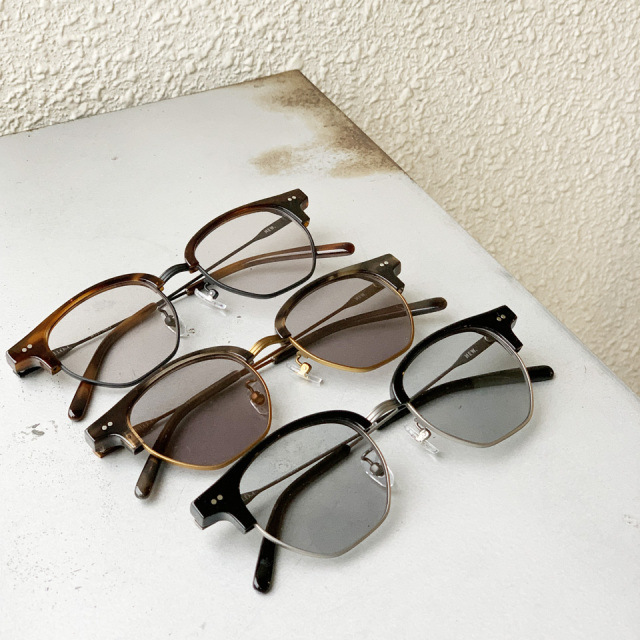 ニュー NEW. サングラス WILLEM C-1 C-2 C-3 メタルフレーム 眼鏡 サーモント ブラック BLACK ブラウン KHAKI BROWN