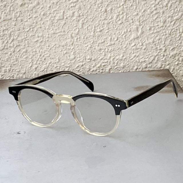 ニュー NEW. サングラス MARINA C-2 セルフレーム ボストン 眼鏡 ブラック/クリアイエロー 黒 BLACK × CLEAR YELLOW