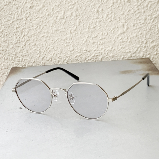 ニュー NEW. サングラス MAYA C-1 メタルフレーム 眼鏡 SHIRRING SILVER シルバー