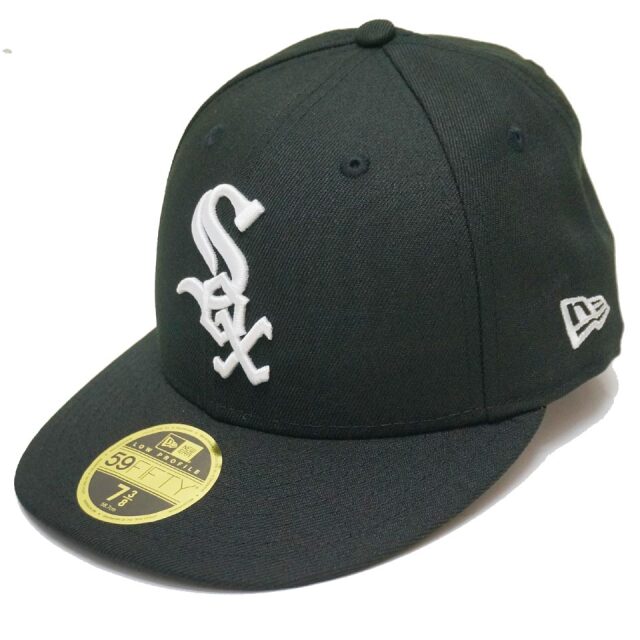 ニューエラ NEW ERA キャップ LP 59FIFTY - WHITE SOX ホワイトソックス フィッテッド オーセンティック ブラック 黒 BLACK 定番モデル