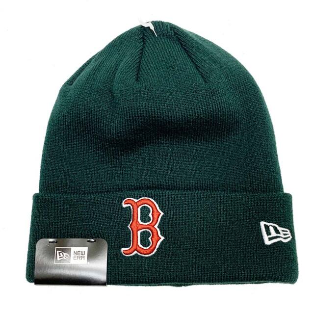 ニューエラ NEW ERA ビーニー ニットキャップ BASIC CUFF KNIT BEANIE - REDSOX レッドソックス グリーン GREEN 緑