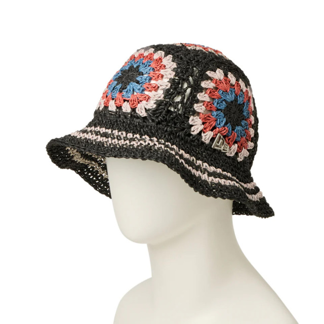 ニューエラ NEW ERA クロシェハット CROCHET KNIT PAPER HAT バケットハット ペーパーハット ブラック 黒 BLACK 14388394