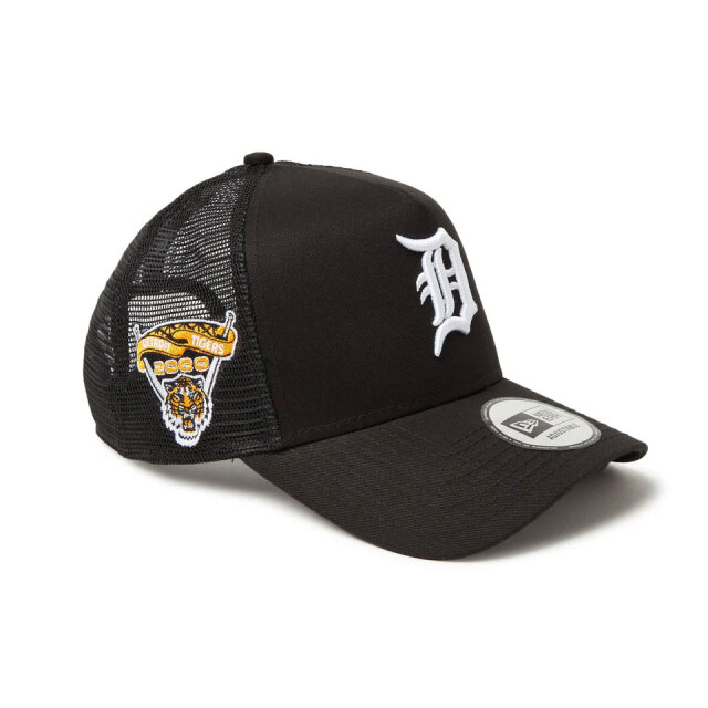 ニューエラ NEW ERA メッシュキャップ 9FORTY A-Frame トラッカー MLB Side Patch デトロイト・タイガース TIGERS ブラック 黒 BLACK 14388608