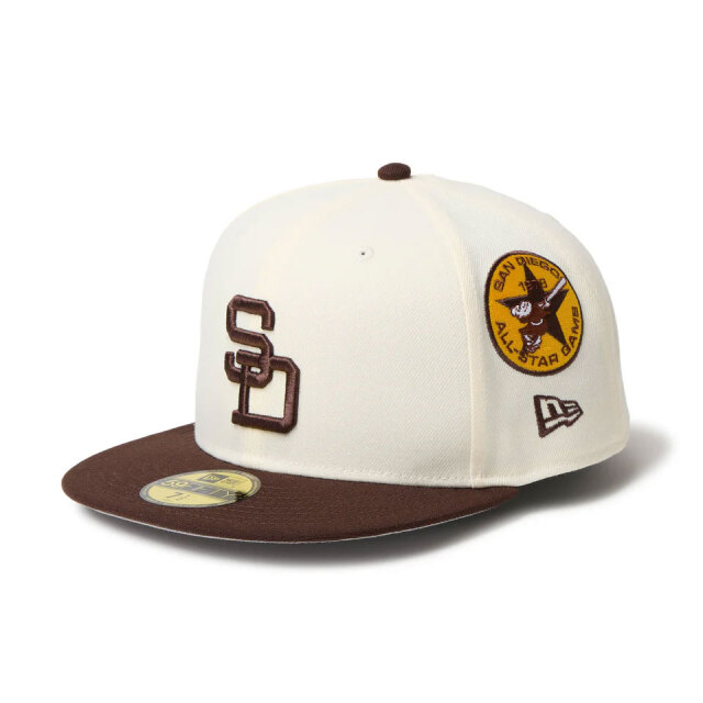 ニューエラ NEW ERA キャップ 59FIFTY MLB 2-Tone クーパーズタウン サンディエゴ・パドレス PADRES クーパーズタウン ワインコルク バーントウッドバイザー 14668158