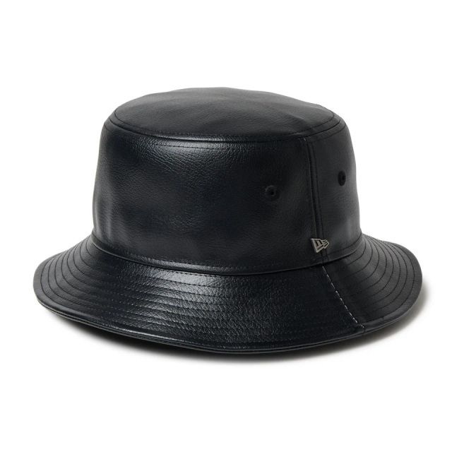 ニューエラ NEW ERA バケットハット BUCKET-01 Synthetic Leather HAT フェイクレザー 帽子 ブラック 黒 BLACK 14667749