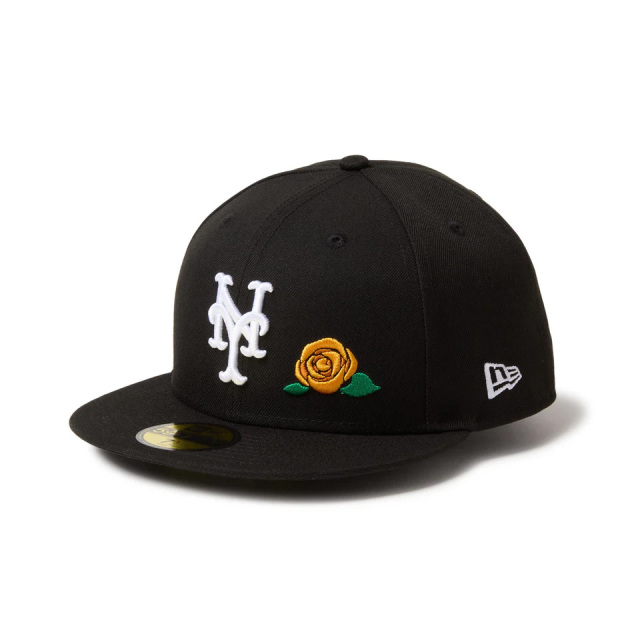 ニューエラ NEW ERA キャップ 59FIFTY With Rose ニューヨーク・メッツ NY METS ブラック 黒 BLACK 14668145
