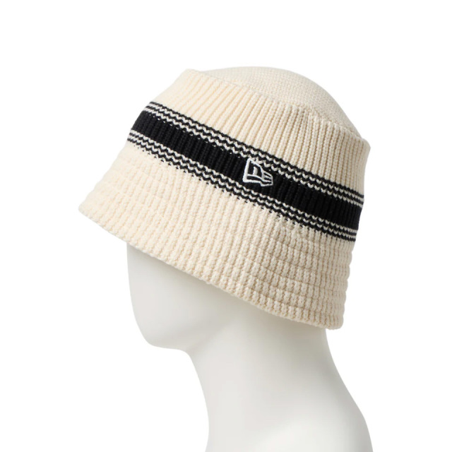 NEW ERA / KNIT BUCKET VISOR STICKER HAT