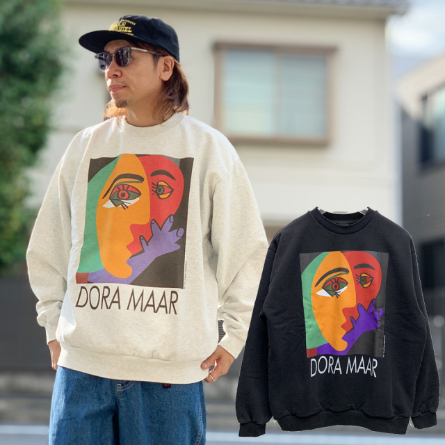 全2色 ノット オーイーエム NOT OEM クルースウェット トレーナー DORA MAAR CREW SWEAT パブロ・ピカソ PICASSO アッシュグレー ASH 灰色 ブラック 黒 BLACK