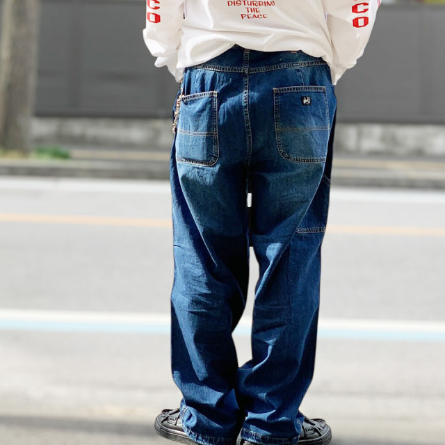 【INDIGO_BLUE】【別注】NULL TOKYO / W KNEE DENIM PANTS INDIGO_BLUE】【別注】NULL TOKYO / W KNEE DENIM PANTS 【公式通販】