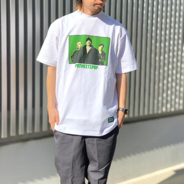 【SALE 20%OFF】全2色 ポットミーツポップ POT MEETS POP Tシャツ PMP × CYPRESS HILL PHOTO S/S TEE サイプレスヒル ホワイト ブラック 白 黒 WHITE BLACK