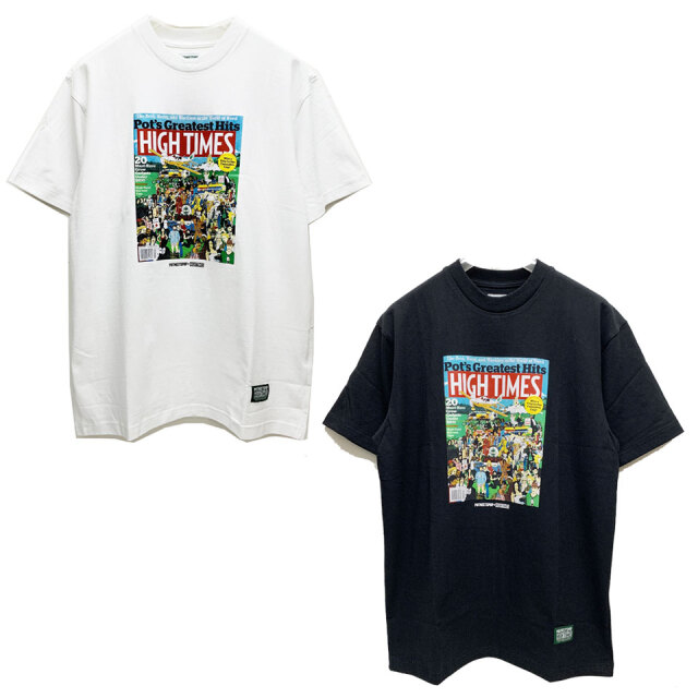 全2色 ポットミーツポップ POT MEETS POP Tシャツ PMP × HIGH TIMES POT'S GREATEST HITS S/S TEE ハイタイムズ ホワイト ブラック 白 黒 WHITE BLACK