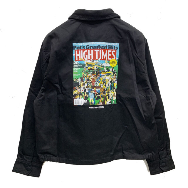 ポットミーツポップ POT MEETS POP スーベニアジャケット PMP × HIGH TIMES POT'S GREATEST HITS SOUVENIR JACKET ハイタイムズ ブラック 黒 BLACK