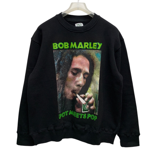 POT MEETS POP / Bob Marley LIGHT MY SPLIFF CREW SWEAT
