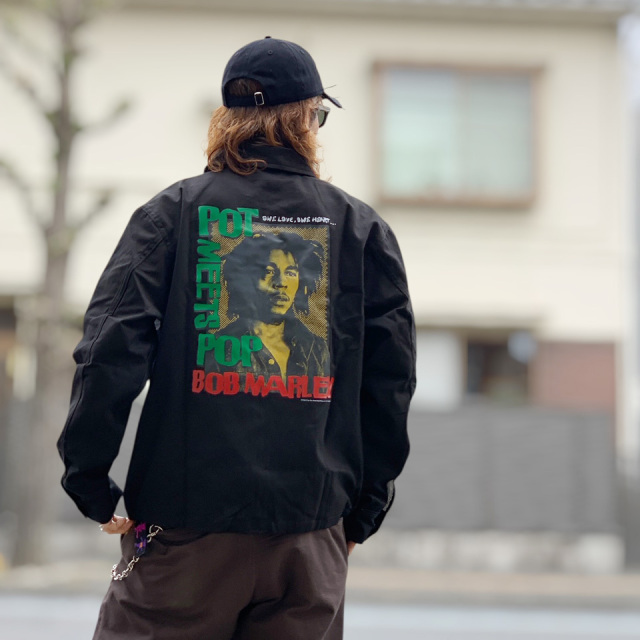 POT MEETS POP ポットミーツポップ Bob Marley ONE LOVE SOUVENIER JACKET (2509-U003)
