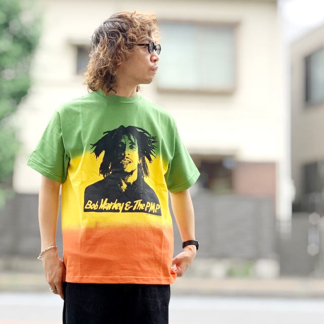 POT MEETS POP ポットミーツポップ Bob Marley NATTY DREAD DIP DYE SS TEE (2509-U014)