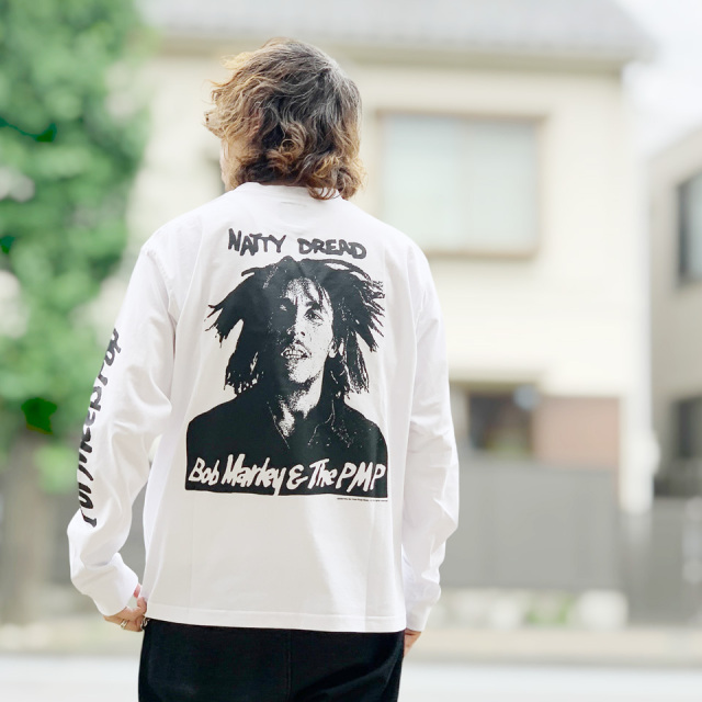 POT MEETS POP ポットミーツポップ Bob Marley NATTY DREAD LS TEE (2509-U032)