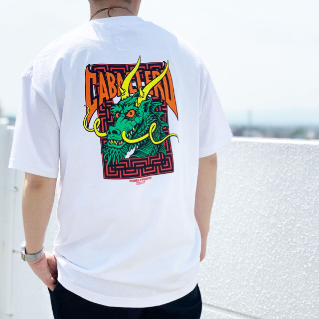 全2色 パウエルペラルタ POWELL PERALTA Tシャツ CAB STREET DRAGON S/S Tee ホワイト ブラック