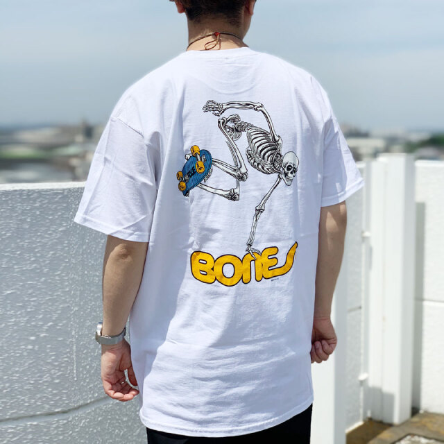 全4色 パウエルペラルタ POWELL PERALTA Tシャツ SKATE BOARD SKELTON S/S Tee スケートボードスケルトン ホワイト ブラック ネイビー イエロー