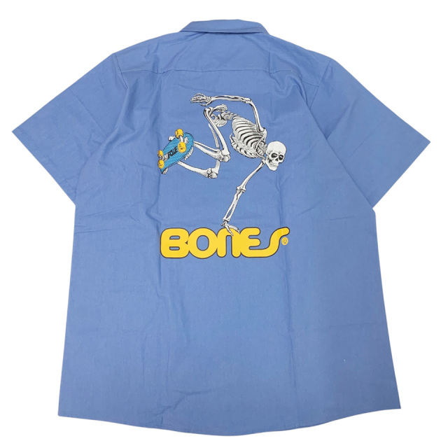 POWELL PERALTA / SS WORK SHIRT - SKATEBOARD SKELTON