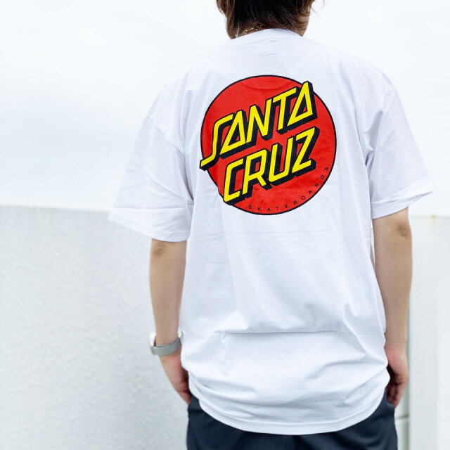 【30%OFF】全2色 サンタクルーズ SANTA CRUZ サンタクルズ Tシャツ CLASSIC DOT S/S Tee 半袖  クラシックドット 定番ロゴ ホワイト ブラック 白 黒 WHITE BLACK