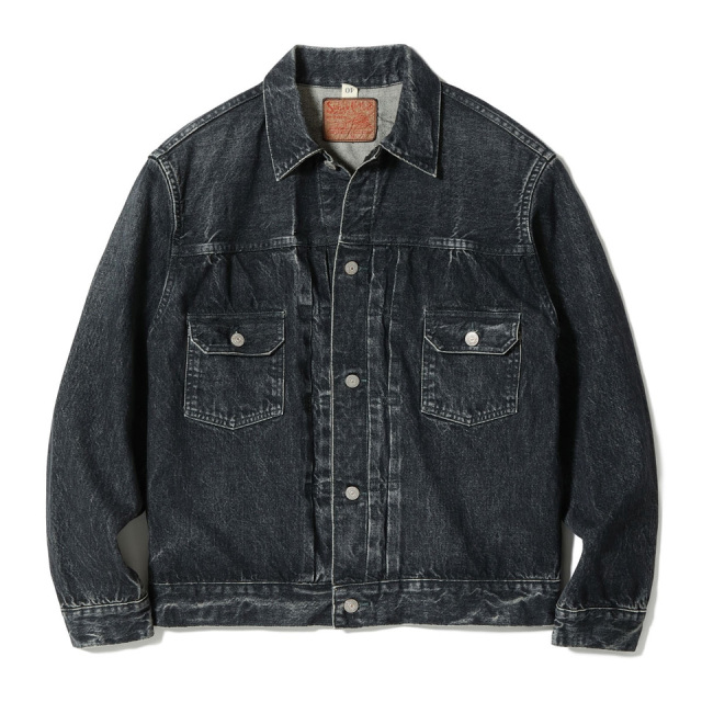 SUGAR CANE / 14.25oz. BLACK DENIM JACKET 1953 AGED MODEL