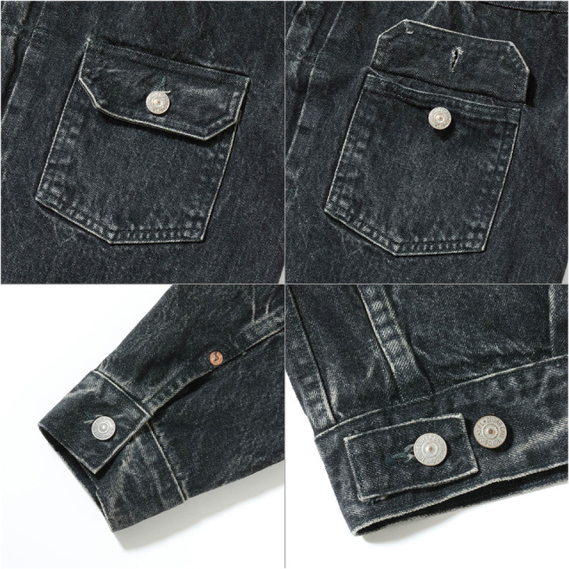SUGAR CANE / 14.25oz. BLACK DENIM JACKET 1953 AGED MODEL