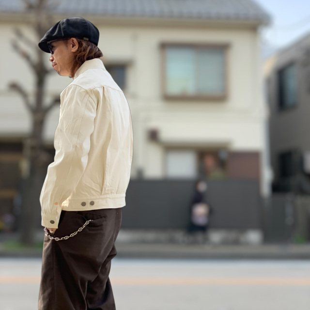 SUGAR CANE / 13oz. WHITE DENIM JACKET 1953 MODEL