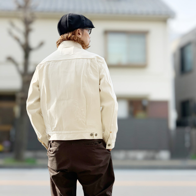SUGAR CANE / 13oz. WHITE DENIM JACKET 1953 MODEL